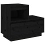 Mesitas de noche 2 uds madera maciza de pino negro 60x34x51 cm de vidaXL, Mesitas de noche - Ref: Foro24-814383, Precio: 102,...