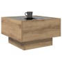 Mesa de Café Roble artisan 50 x 50 x 30 cm Madera contrachapada en Mesas de centro | Comprar online en Foru.es