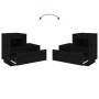 Mesitas de noche 2 uds madera maciza de pino negro 60x34x51 cm de vidaXL, Mesitas de noche - Ref: Foro24-814383, Precio: 102,...