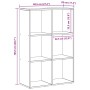Librería Roble Negro 69,5 x 29 x 103,5 cm Madera de ingeniería en Librerías y estanterías | Comprar online en Foru.es