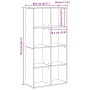 Librería Roble Negro 69,5 x 29 x 137,5 cm Madera de ingeniería en Librerías y estanterías | Comprar online en Foru.es