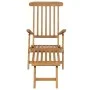 Tumbonas con reposapiés 2 unidades madera maciza de teca de vidaXL, Tumbonas - Ref: Foro24-3073291, Precio: 428,21 €, Descuen...