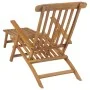 Tumbonas con reposapiés 2 unidades madera maciza de teca de vidaXL, Tumbonas - Ref: Foro24-3073291, Precio: 428,21 €, Descuen...