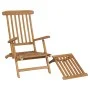 Tumbonas con reposapiés 2 unidades madera maciza de teca de vidaXL, Tumbonas - Ref: Foro24-3073291, Precio: 428,21 €, Descuen...