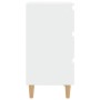 Mesita de noche con patas de madera maciza blanca 40x35x69 cm de vidaXL, Mesitas de noche - Ref: Foro24-805887, Precio: 63,83...