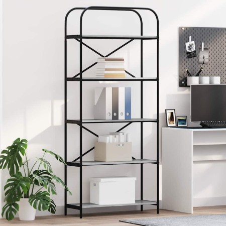 Estante de libros Gris Sonoma 80 x 30 x 183 cm en Librerías y estanterías | Comprar online en Foru.es