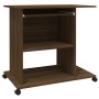 Escritorio de madera contrachapada roble ahumado 80x50x75 cm de vidaXL, Escritorios - Ref: Foro24-815545, Precio: 76,38 €, De...