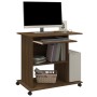 Escritorio de madera contrachapada roble ahumado 80x50x75 cm de vidaXL, Escritorios - Ref: Foro24-815545, Precio: 76,38 €, De...