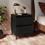 Mesitas de noche 2 uds madera contrachapada negro 40x35x50 cm de vidaXL, Mesitas de noche - Ref: Foro24-805872, Precio: 89,61...