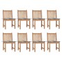 Sillas de jardín 8 unidades madera de teca con cojines de vidaXL, Sillas de jardín - Ref: Foro24-3073156, Precio: 997,25 €, D...