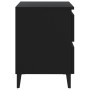 Mesitas de noche 2 uds madera contrachapada negro 40x35x50 cm de vidaXL, Mesitas de noche - Ref: Foro24-805872, Precio: 89,61...