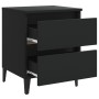 Mesitas de noche 2 uds madera contrachapada negro 40x35x50 cm de vidaXL, Mesitas de noche - Ref: Foro24-805872, Precio: 89,61...