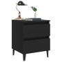 Mesitas de noche 2 uds madera contrachapada negro 40x35x50 cm de vidaXL, Mesitas de noche - Ref: Foro24-805872, Precio: 89,61...