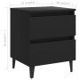 Mesitas de noche 2 uds madera contrachapada negro 40x35x50 cm de vidaXL, Mesitas de noche - Ref: Foro24-805872, Precio: 89,61...