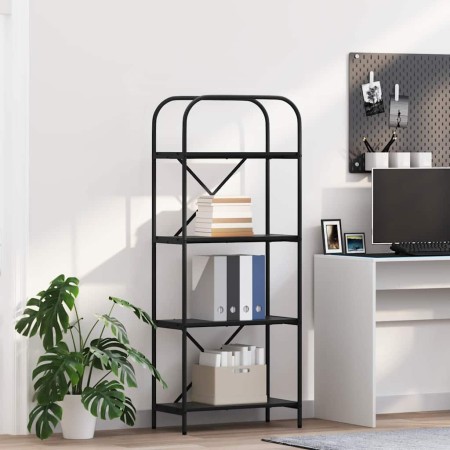 Estante de libros Roble Negro 60 x 30 x 146 cm en Librerías y estanterías | Comprar online en Foru.es