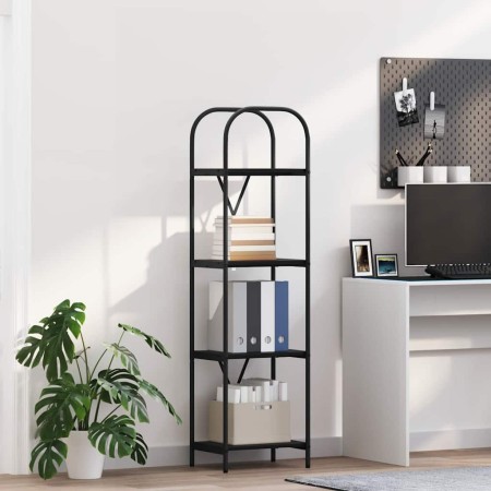 Estante de libros Roble Negro 40 x 30 x 146 cm en Librerías y estanterías | Comprar online en Foru.es