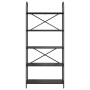Estante de libros Roble Negro 80 x 30 x 183 cm en Librerías y estanterías | Comprar online en Foru.es