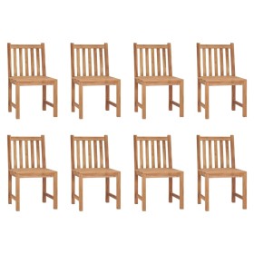Sillas de jardín 8 unidades madera maciza de teca de vidaXL, Sillas de jardín - Ref: Foro24-3073087, Precio: 854,53 €, Descue...