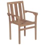 Sillas de jardín apilables 8 uds madera maciza teca con cojines de vidaXL, Sillas de jardín - Ref: Foro24-3073434, Precio: 1,...