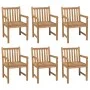 Garden chairs 6 pcs solid teak wood with gray cushions by vidaXL, Garden chairs - Ref: Foro24-3073047, Price: 960,35 €, Disco...