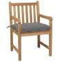 Garden chairs 6 pcs solid teak wood with gray cushions by vidaXL, Garden chairs - Ref: Foro24-3073047, Price: 960,35 €, Disco...