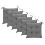 Garden chairs 6 pcs solid teak wood with gray cushions by vidaXL, Garden chairs - Ref: Foro24-3073047, Price: 960,35 €, Disco...