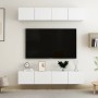 Muebles para TV 4 uds madera contrachapada blanco 80x30x30 cm de vidaXL, Muebles TV - Ref: Foro24-3074451, Precio: 185,00 €, ...