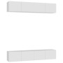 Muebles para TV 4 uds madera contrachapada blanco 80x30x30 cm de vidaXL, Muebles TV - Ref: Foro24-3074451, Precio: 185,00 €, ...