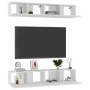 Muebles para TV 4 uds madera contrachapada blanco 80x30x30 cm de vidaXL, Muebles TV - Ref: Foro24-3074451, Precio: 185,00 €, ...