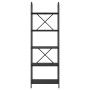 Estante de libros Roble Negro 60 x 30 x 183 cm en Librerías y estanterías | Comprar online en Foru.es