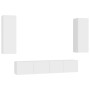 Muebles de salón 4 piezas madera de ingeniería blanco de vidaXL, Muebles TV - Ref: Foro24-3074455, Precio: 190,36 €, Descuent...