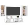 Muebles de salón 4 piezas madera de ingeniería blanco de vidaXL, Muebles TV - Ref: Foro24-3074455, Precio: 190,36 €, Descuent...