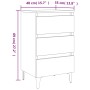 Mesitas de noche 2 uds patas de metal gris hormigón 40x35x69 cm de vidaXL, Mesitas de noche - Ref: Foro24-805914, Precio: 94,...