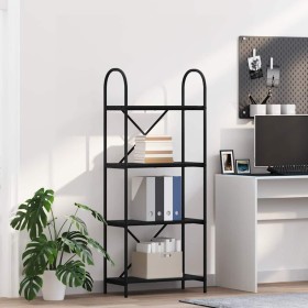 Estante de libros Roble Negro 60 x 30 x 146 cm en Librerías y estanterías | Comprar online en Foru.es