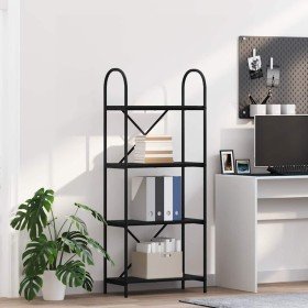 Estante de libros Roble Negro 60 x 30 x 146 cm en Librerías y estanterías | Comprar online en Foru.es