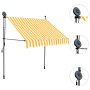 Toldo manual retráctil con LED blanco y naranja 100 cm en Toldos | Comprar online en Foru.es