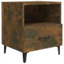 Mesita de noche 2 uds madera contrachapada color roble ahumado de vidaXL, Mesitas de noche - Ref: Foro24-817304, Precio: 69,6...