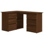 Escritorio de esquina contrachapada roble marrón 145x100x76 cm de vidaXL, Escritorios - Ref: Foro24-815443, Precio: 144,47 €,...