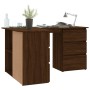 Escritorio de esquina contrachapada roble marrón 145x100x76 cm de vidaXL, Escritorios - Ref: Foro24-815443, Precio: 144,47 €,...