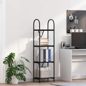 Estante de libros Roble Negro 40 x 30 x 146 cm en Librerías y estanterías | Comprar online en Foru.es