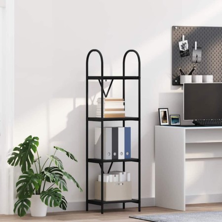 Estante de libros Roble Negro 40 x 30 x 146 cm en Librerías y estanterías | Comprar online en Foru.es