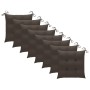 Sillas de jardín 8 uds madera maciza de teca cojines taupé de vidaXL, Sillas de jardín - Ref: Foro24-3073081, Precio: 1,00 €,...