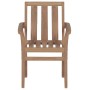 Sillas de jardín apilables 4 uds madera maciza teca con cojines de vidaXL, Sillas de jardín - Ref: Foro24-3073386, Precio: 51...