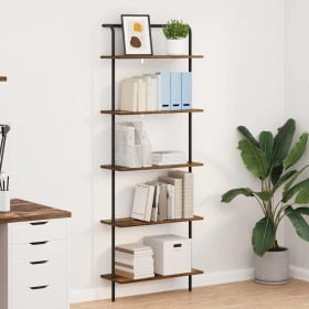 Estante de libros Roble ahumado 60 x 24 x 168 cm en Librerías y estanterías | Comprar online en Foru.es