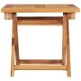 Sun loungers with table and cushion 2 units solid teak wood by vidaXL, Loungers - Ref: Foro24-3073174, Price: 601,71 €, Disco...