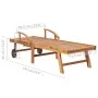 Sun loungers with table and cushion 2 units solid teak wood by vidaXL, Loungers - Ref: Foro24-3073174, Price: 601,71 €, Disco...