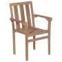 Sillas apilables de jardín 8 unidades madera maciza de teca de vidaXL, Sillas de jardín - Ref: Foro24-3073378, Precio: 1,00 €...