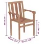 Sillas apilables de jardín 8 unidades madera maciza de teca de vidaXL, Sillas de jardín - Ref: Foro24-3073378, Precio: 1,00 €...