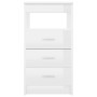 Escritorio de madera de ingeniería blanco brillo 140x50x76 cm de vidaXL, Escritorios - Ref: Foro24-3054786, Precio: 187,82 €,...
