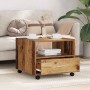 Mesa de Café con cajón Madera envejecida 55 x 55 x 45cm en Mesas de centro | Comprar online en Foru.es